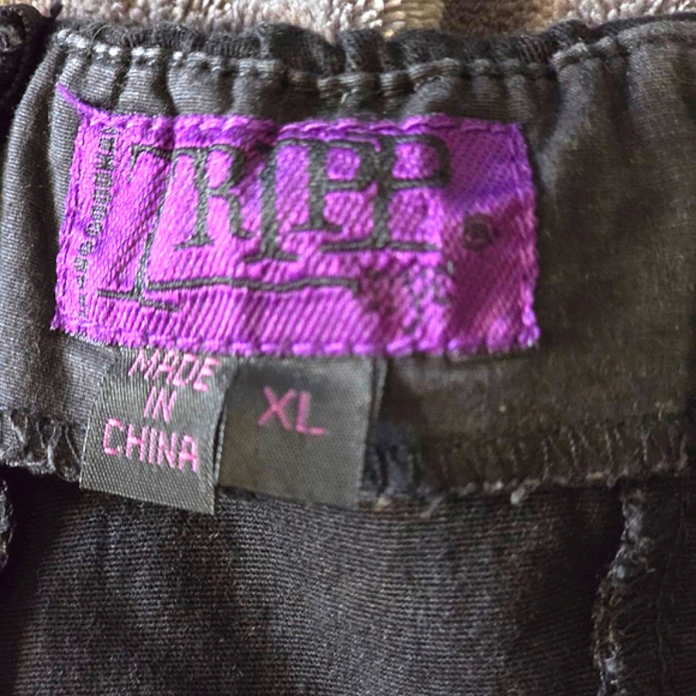 Lip Service Corset Vest Black Purple Striped Fur Collar Size Rare Vintage Punk - Picture 7 of 10